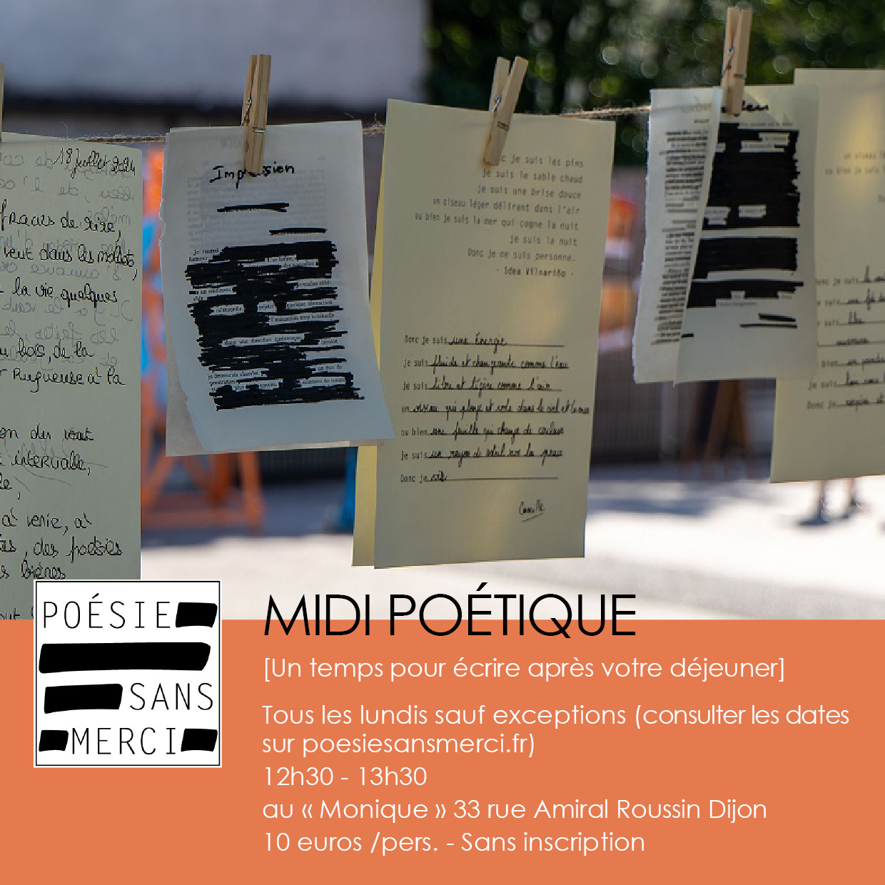 Midi poétique, un nouvel atelier à découvrir!